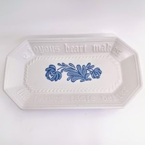 🥖Pfaltzgraff Bread Plate Yorktowne Joyous Heart Make the Loaves Taste Better🥖